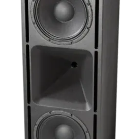 High-performance speaker with dual woofers and horn for enhanced sound clarity in home theater setups. Perfect for audiophiles.